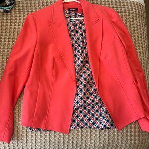 Nine West, Size 16 Coral Suit Coat w/ Matching Sleeveless Nine West Size XL Top